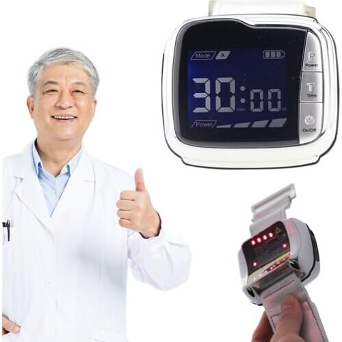 Household Healthy Laser Physiotherapy Watch to Treat Hypertension,Diabetes,Cholesterol,Cerebral Thrombosis Rhinitis Instrument