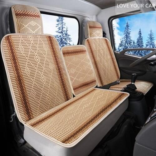 Double-row light truck seat cover four seasons ice silk cushion half pack