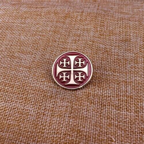 Jerusalem Cross Lapel pin Ancient Christian sign brooch holy gifts