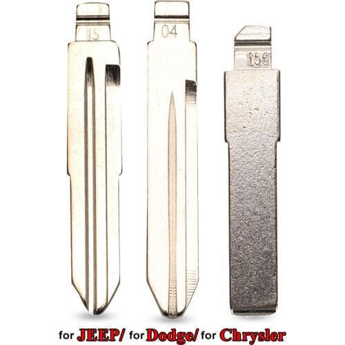Jingyuqin Metal Blank Uncut Flip KD Remote Key Blade #04 #156 #15 For Chrysler 300C Jeep Dodge Auto Car CY24 SIP22 Key Blade