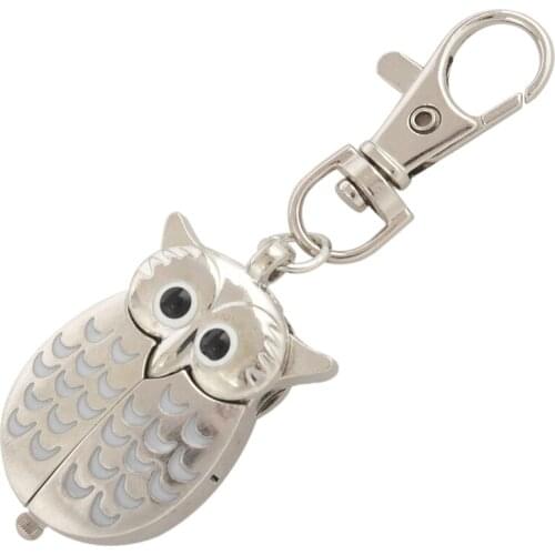 Double open owl Key ring Pocket watch