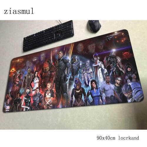 Mass effect pad mouse wrist rest computer gamer mouse pad 900x400x3mm padmouse cute mousepad ergonomic gadget office desk mats