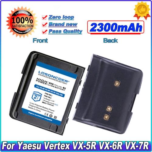 LOSONCOER 2000mAh Replacement Li-ion Battery FNB-80Li FNB-58Li Two-way Radio For Yaesu Vertex VX-5R VX-6R VX-7R VXA-700 VXA-710