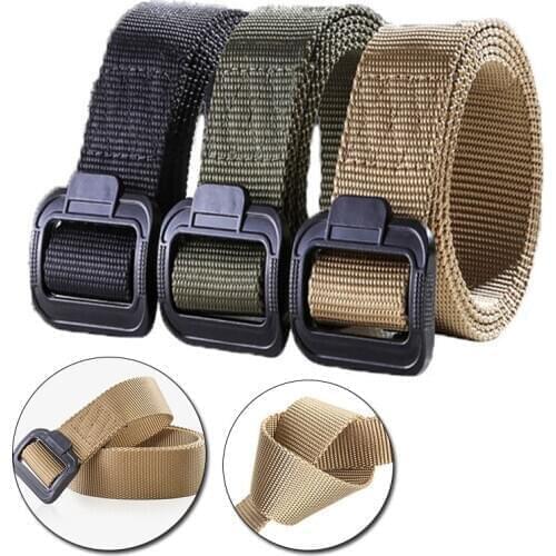 125cm Multi-functional Outdoor Training Belt Military Tactical Outside Belt Tactical Nylon Belt Training Belt Men Sport Belt