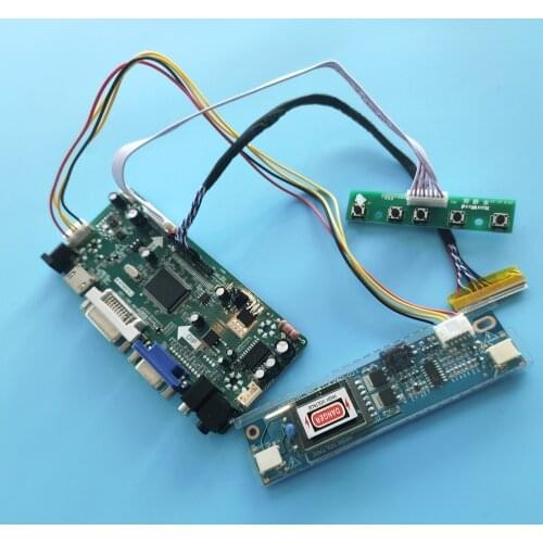 Kit for M185XW01 V4/M185XW01 V5 1366X768 panel moitor HDMI+DVI+VGA LCD Audio driver DIY Controller Board 30pin 2 lamps 18.5"
