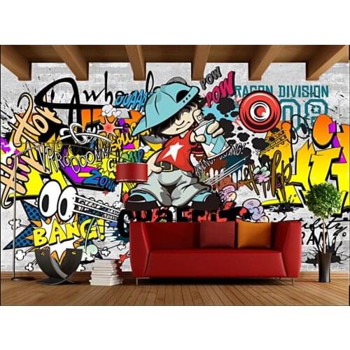 Custom mural photo wallpaper 3d Street graffiti trend element tooling home decor living room Wallpapers for walls in rolls