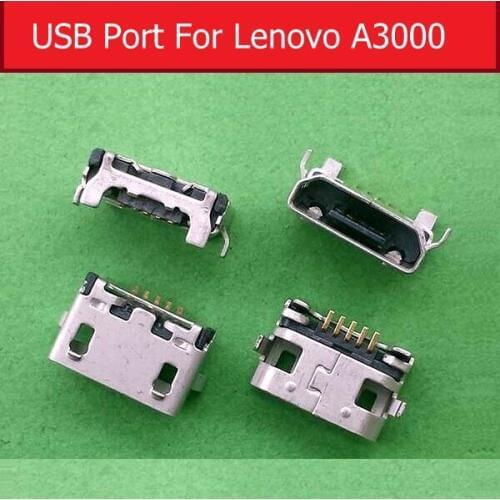 Genuine USB Charger Jack Port For Lenovo A3000 A3000H usb Jack Dock socket Sync Date charging connector dock accessory parts