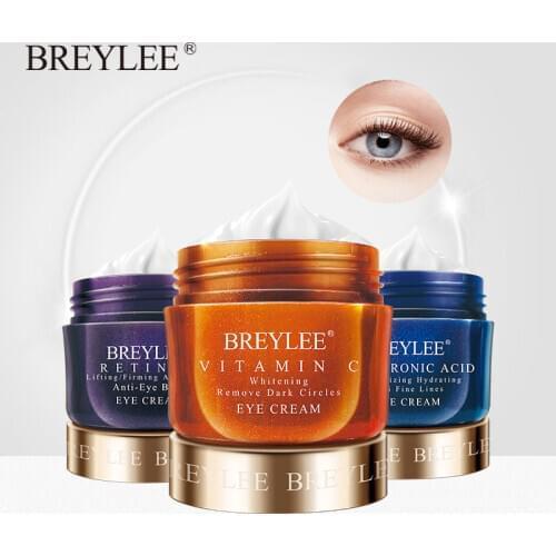 BREYLEE Eye Cream Eyes Serum Hyaluronic Acid Moisturizing Ageless Retinol Anti Wrinkle Firming Vitamin C Whitening Skin Care 20g