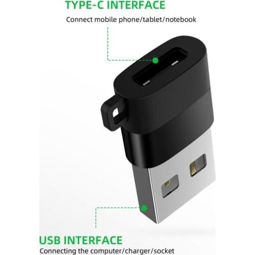 Type C Jack To USB 3.0 Plug Converter Type C Adapter With Keychain USB Converters For Xiaomi Accessories For Mobile Phone