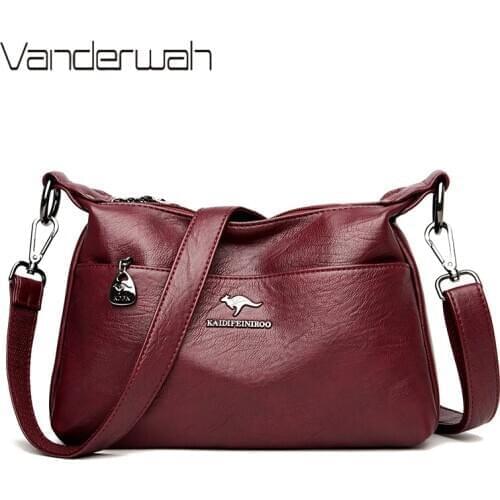 Casual Small Crossbody Bags for Women 2020 Solid Color Soft Leather Luxury Handbags Women Bags Designer Simple Shoulder Bag Sac