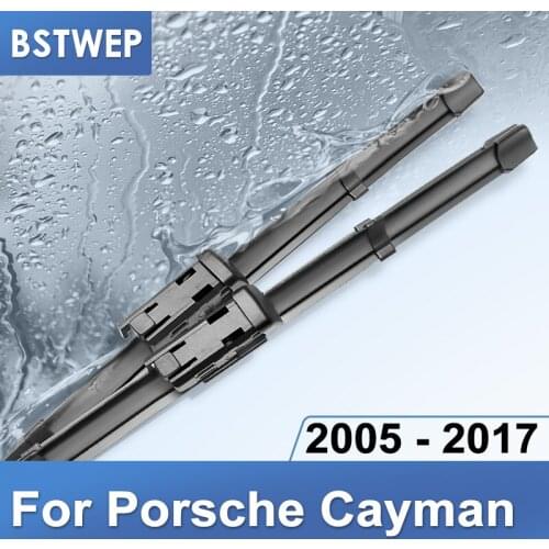 BSTWEP Wiper Blades for Porsche Cayman Fit Hook Arms / Push Button Arms Car Model Year From 2005 to 2017
