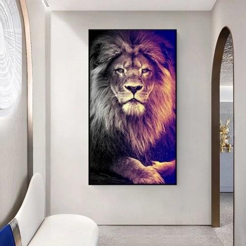 Modern Wild Animal Lion Canvas Painting Wall Art Nordic Posters and Prints Wall Pictures for Living Room Decoration Frameless