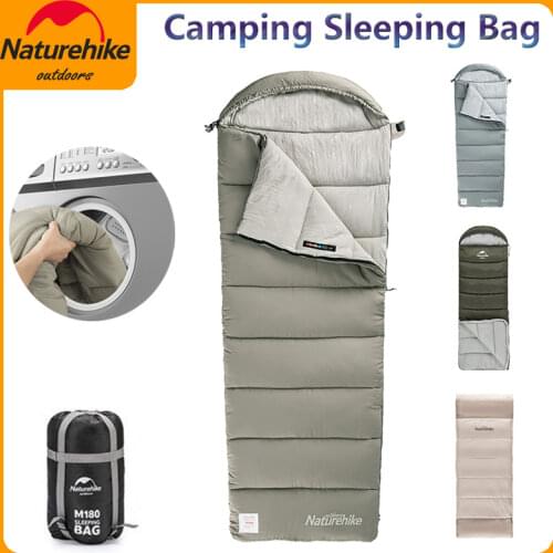 Naturehike Camping Waterproof Splice Envelope Sleeping Bag Outdoor Washable Splicable Double-Person Tent Sleeping Bag with Hood