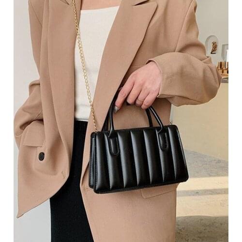 Shoulder Bags Women Bag Purse Handbag Crossbody Bag for Women Fashion 2021 New Chain Designer Bags Zipper PU Leather Lattice