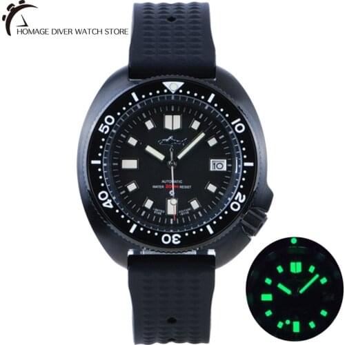 HEIMDALLR Sharkey SKX007 Vintage Diver Watch Mechanical Men Watches 200M Sapphire Luminous Dial NH36 Automatic Movement Luxury