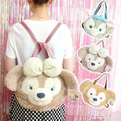 Japan Cartoon Cute Duffy Bear Gelatoni Shelliemay Plush Backpack Bear Tote Bag Children Shoulder Bag Birthday Gifts Lovers Girls