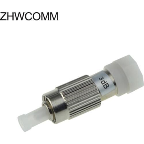 ZHWCOMM 10PCS FC UPC 3bd Simplex mode fiber optic Attenuator FC 3dB metal male Fiber Attenuator FTTH attenuator Free shipping