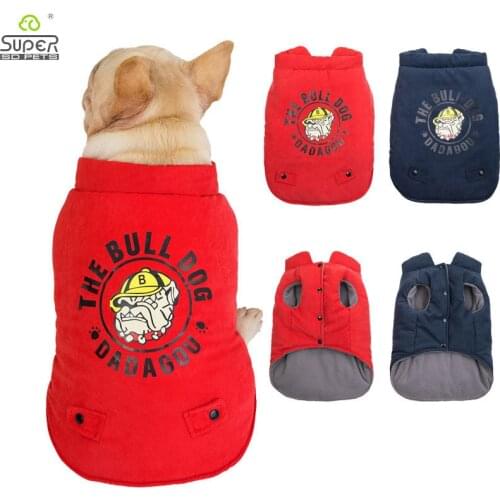 Winter pet coat clothes for dogs Winter clothing Warm Dog clothes for small dogs Christmas big dog coat Winter clothes Bulldog