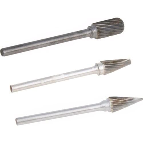 Utoolmart 27/28/30/31/32/34 Model Rotary File Tungsten Steel Alloy C/F/H/L/M/N Grinding Head Dia 6mm Single-cut 1~2pcs