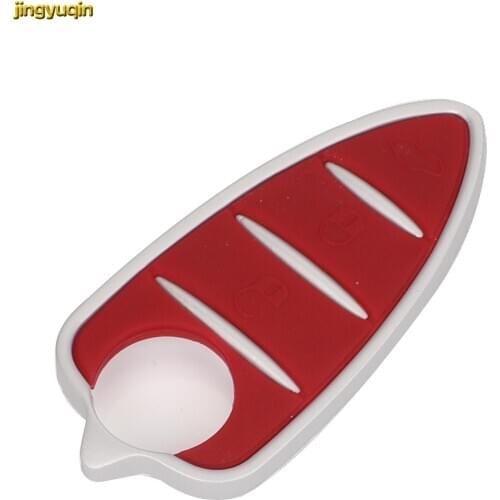 10pcs jingyuqin Silicone Remote Flip Car Key Rubber Pad Fit For Alfa Romeo 4C Mito Giulietta Myth 156/159 GT GTA GTO 3 Buttons