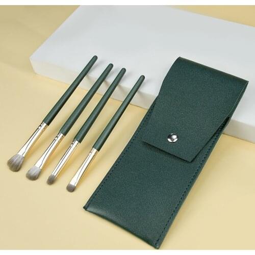 Eye Makeup Brush Set Eye Shadow Concealer Nose Shadow Brush Micro Brush Professional Makeup Tool 4Pcs