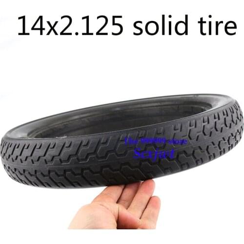 Free shipping hot sale solid vacuum tire 14x2.125 for Electric scooter Inflation-free Tiref etus
