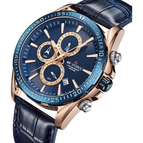 New Brand Chronograph Quartz Sport Mens Watches Leather Business Casual Wrist Watch Clock Men Creative Army Military Relogio