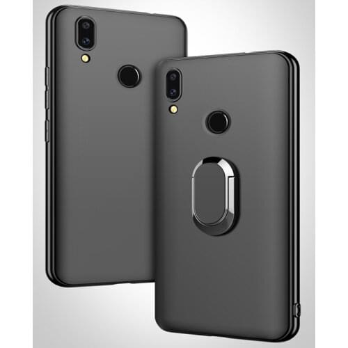 For Huawei Honor 10X Lite Cover Finger Ring Magnet Matte Back Protector Case For Honor 10X Lite Soft Silicone Matte Case