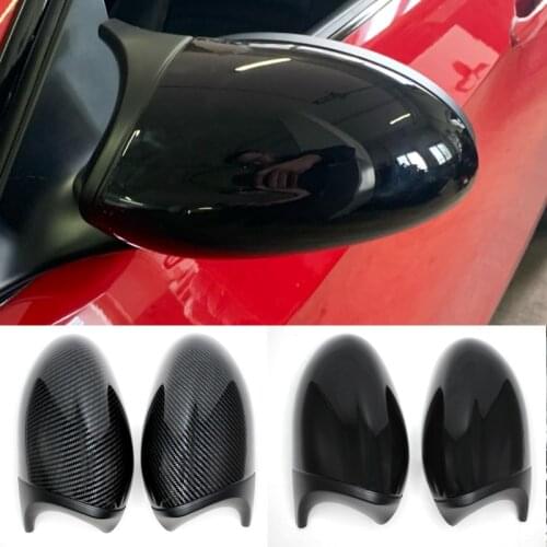 2xMirror Cover E90 Car Side Door Rearview Side Mirror Cover Cap For BMW E90 E91 2005-2007 E92 E93 2006-2009 M3 Style E80 E81 E87