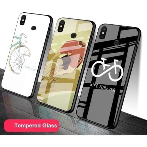 CYCLING art Tempered Glass Phone Case For Redmi Note 5 6 7 8 9 Pro Note8T Note9S Redmi8 9 Cover Shell