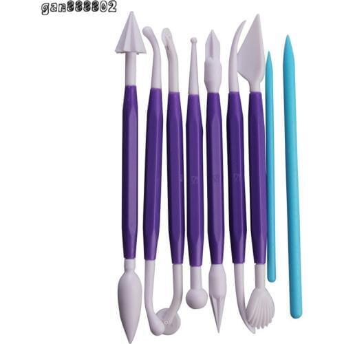 Art Clay Double Heads Miniature Kawaii Plastic Pottery Clay Sculpture Tools Arts And Crafts Supplies Practical