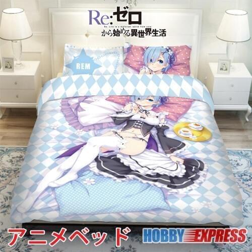Hobby Express Rem Re Zero Japanese Bed Blanket or Duvet Cover with Pillow Covers ADP-CP160601