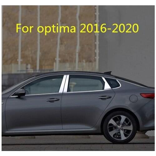 Stainless Steel Car Window Chrome Trims Decoration for Kia K5 Optima 2010-2015/2016-2020 car Accessories