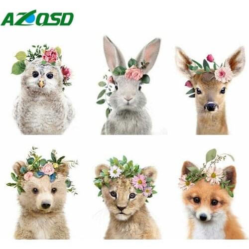 AZQSD Paint By Numbers Animal Handpainted Gift 40x50cm Drawing On Canvas DIY Pictures By Numbers Owl Home Living Room Art Craft