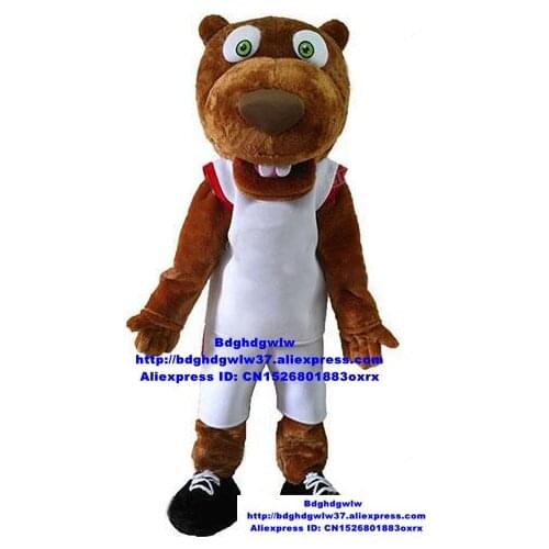 Brown Beaver Nutria Coypu Otter Lutra Enhydra Lutris Mascot Costume Adult Amusement Parkfunfair Company Activity zx226