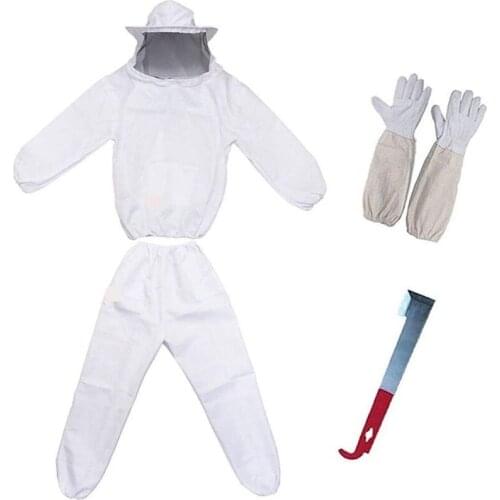 Bee Suit with Glove and Bee Hive Tool,Beekeeping Smock Protective Suit,Bee Suit Beekeeper Coveralls Jacket and Pants