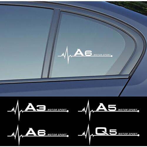 Hot 1pair Car Side Window Stickers car Styling Decals For Audi A4 A5 A6 A7 A8 A1 A3 Q2 Q3 Q5 Q7 TT RS3 RS4 RS5 RS6 Accessories
