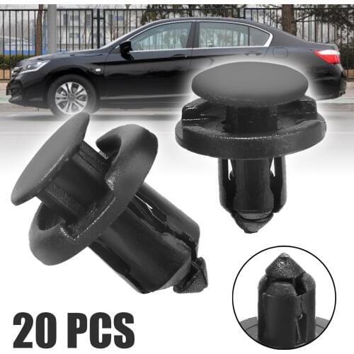 Mayitr 20pcs Black Plastic Retainer Bumper Rivet Trim Clip 8mm&10mm Auto Fastener & Clips For Honda Civic Accord