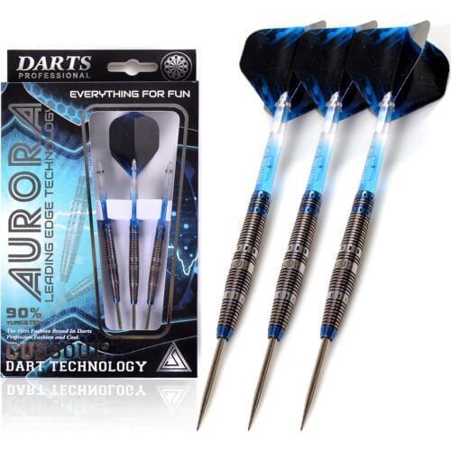 CUESOUL AURORA 23g Steel Tip Tungsten Dart Set,Gold Titanium Nitride Coating