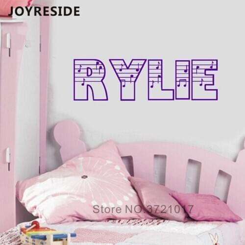 Customed Name Sticker Girls Bedroom Decoration Wall Decal Personalized Baby Names Sweet Decoration Wall Sticker Kids Rooms M335