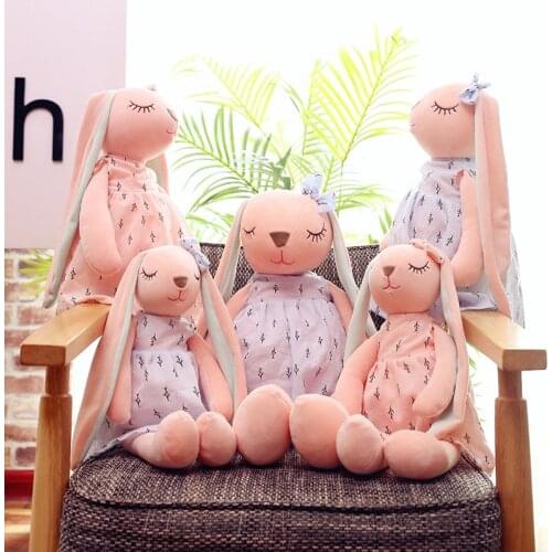 New Kawaii Bunny Plush Toys Small Stuffed Animal Long Eared Rabbit Plush Doll Baby Toys Appease Sleeping Toys For Babies Gifts