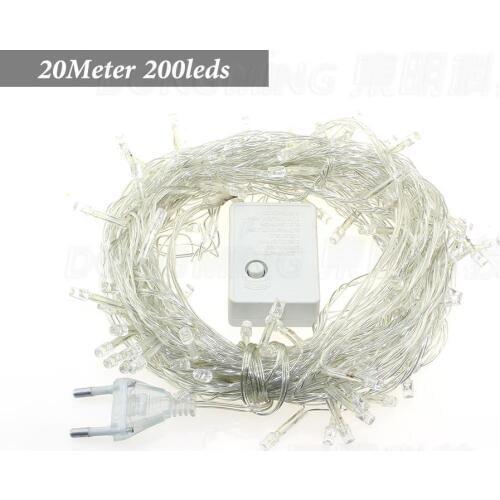 New led christmas lights 20m 200 Leds AC 220V LED String Lights Home Tree Luminaria Decoration Lamp holiday party lights