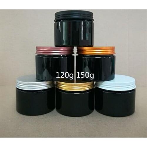 Wholesale Black Storage Bottle Round Liquid Jar Aluminum Cover Plastic Handmade Supplies Bottling Box Household Organizer Decor