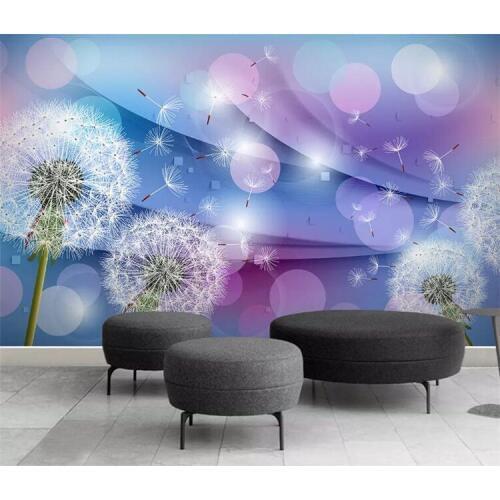 Custom 3D Photo Wallpaper Modern Fashion Simple And Soft Dandelion Bedding Room Sofa Backdrop Mural Wall Paper For The Walls 3D