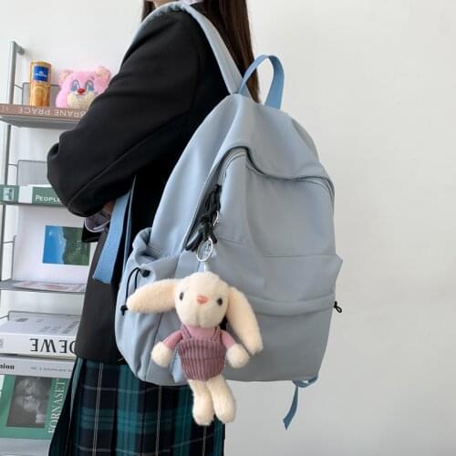Simple Backpack Women 2021 New School Bags for Teenage Girls Korean Harajuku High School Waterproof Travel Backpacks Ladies