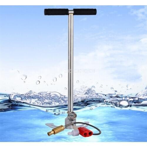 Hand Operated Air Pump High Pressure 30MPa For Cycling/Bike Bicycle Road MTB Floor Tire Inflator With 40MPa Pressure Gauge