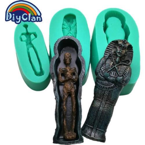 Halloween Funny Coffin Silicone Fondant Molds Chocolate Mould Kitchen Baking Mummy Cake Decorating Sugar Craft Tools S0494HZ