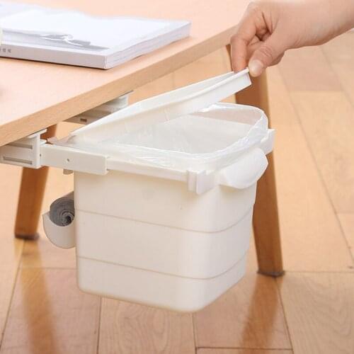 Hidden Trash Can Office Desktop Creative Retractable Garbage Can Storage Bucket Home Table Refuse Bin Organizer