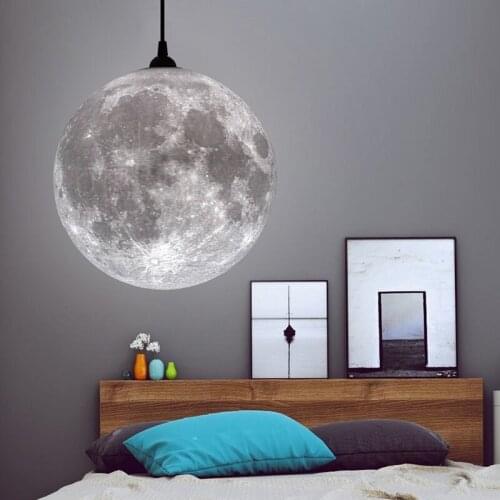 Modern 3D Print Pendant Moon Atmosphere Lights Novelty Creative Night Light Lamp Restaurant/Bar Hanging Lighting Pendant Lamp