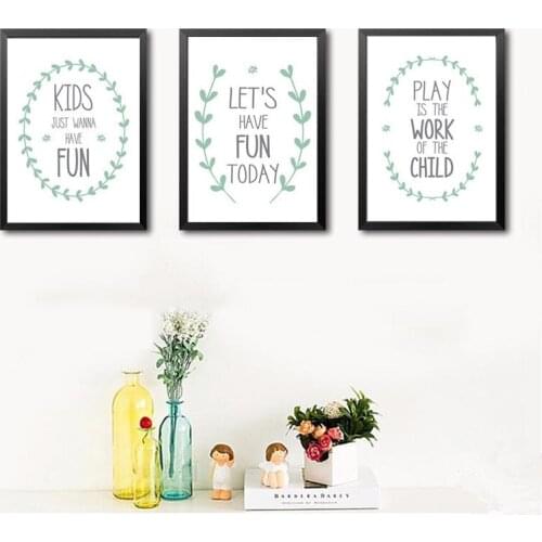 Modern Nordic Minimalist English Quote Art Canvas Poster And Prints Canvas Paintings For Kids Rooms Home Decor No Frame